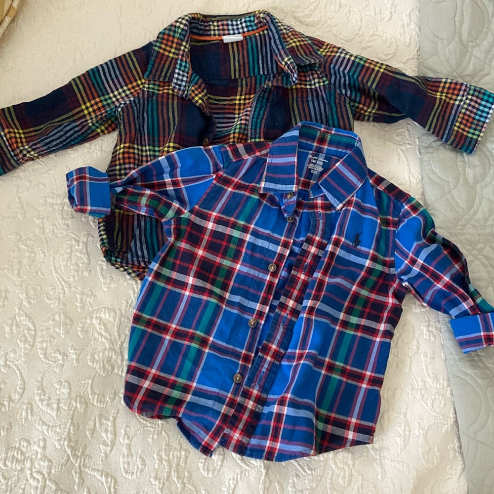 Ralph Lauren 18 month button down and Gap 12-18 month button down